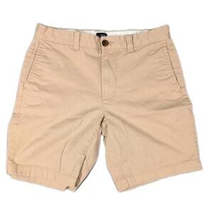 J Crew Mens 30 Khaki Chino Shorts 9 Inch Inseam Stretch Casual Summer Shorts